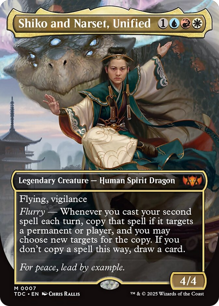 Shiko and Narset, Unified (Borderless) [Tarkir: Dragonstorm Commander] | Rook's Games and More