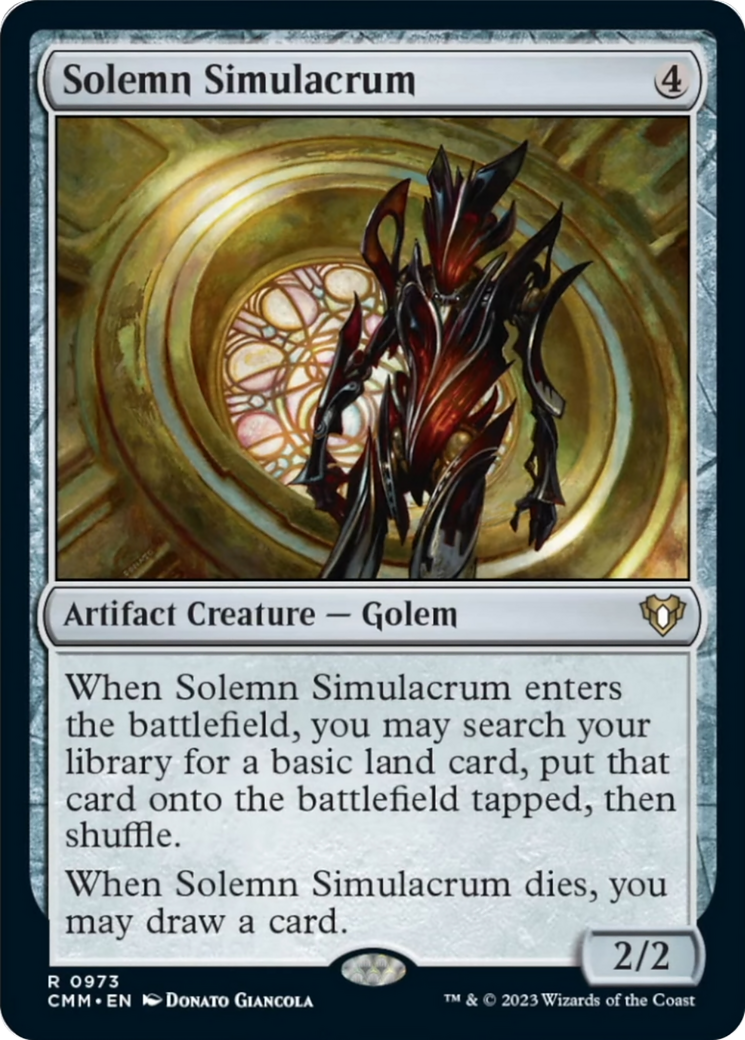 Solemn Simulacrum [Commander Masters] | Rook's Games and More