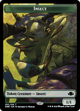 Insect Token [Dominaria Remastered Tokens] | Rook's Games and More