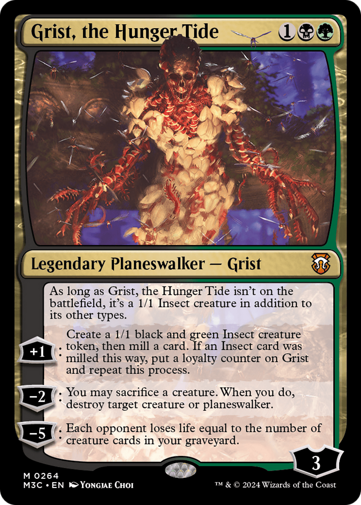 Grist, the Hunger Tide (Ripple Foil) [Modern Horizons 3 Commander] | Rook's Games and More