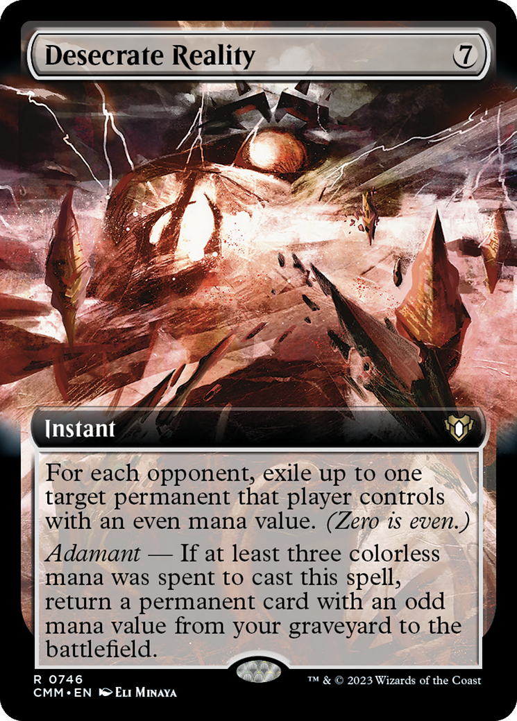 Desecrate Reality (Extended Art) [Commander Masters] | Rook's Games and More