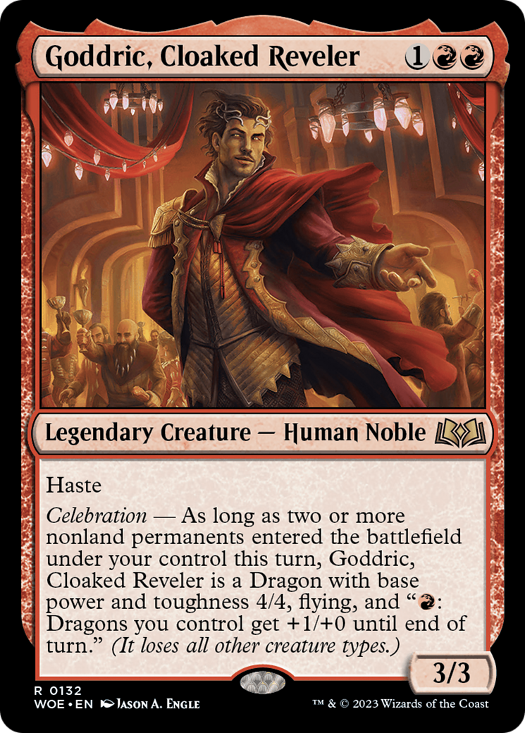 Goddric, Cloaked Reveler [Wilds of Eldraine] | Rook's Games and More