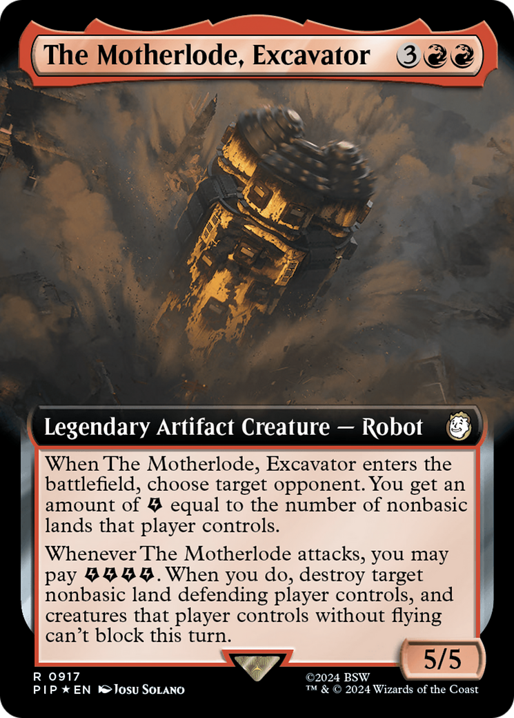 The Motherlode, Excavator (Extended Art) (Surge Foil) [Fallout] | Rook's Games and More