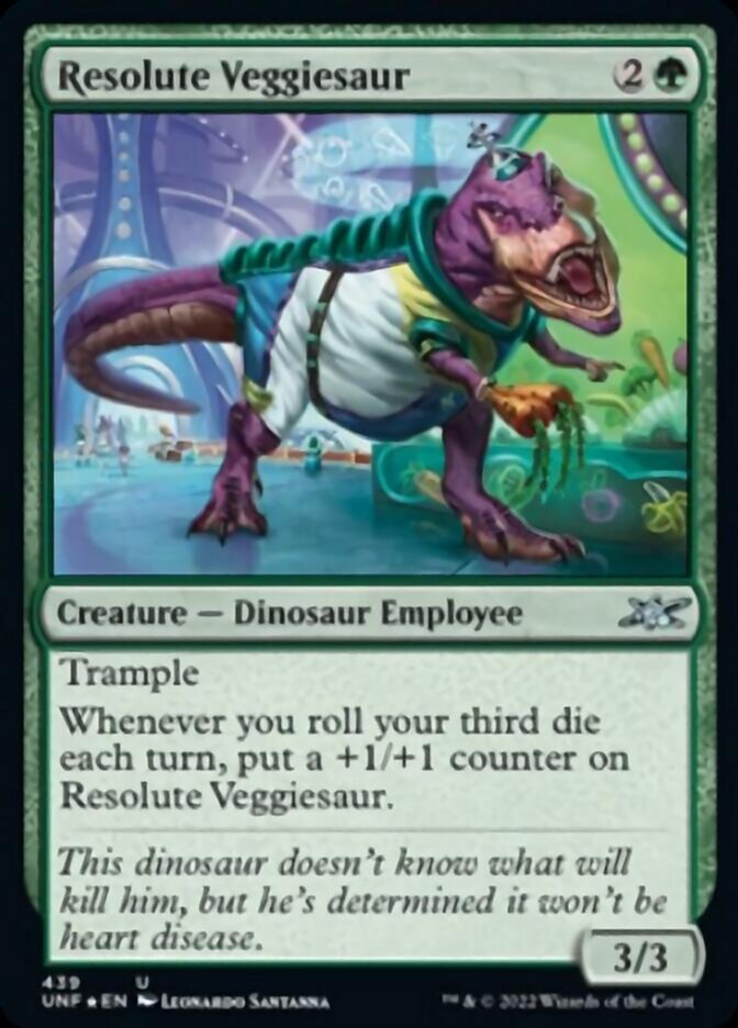 Resolute Veggiesaur (Galaxy Foil) [Unfinity] | Rook's Games and More