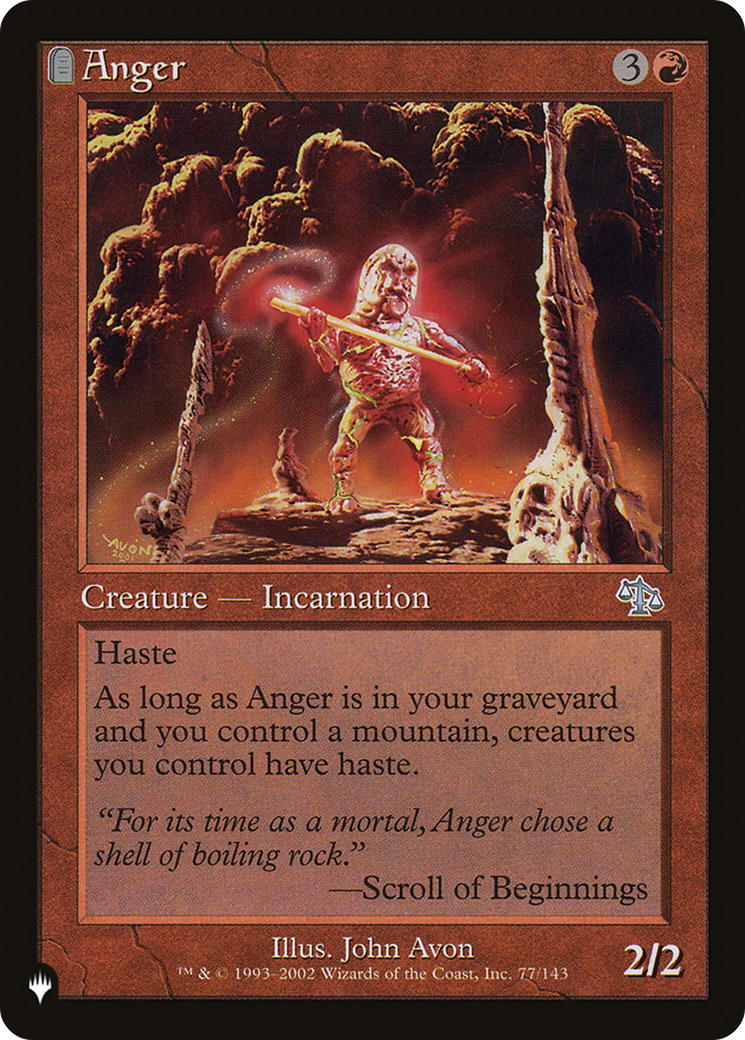 Anger (JUD) [The List Reprints] | Rook's Games and More