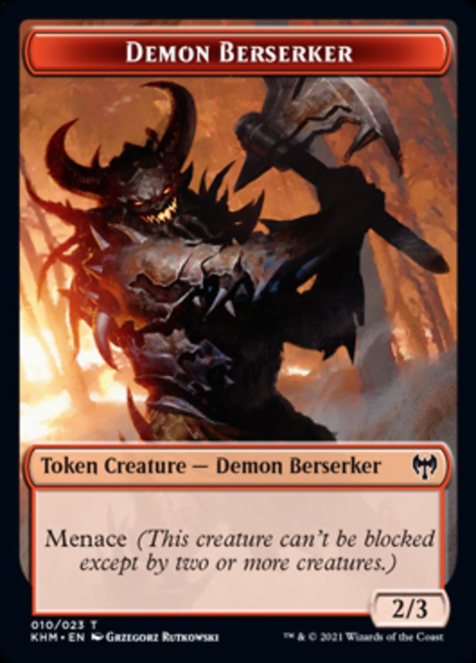 Demon Berserker Token [Kaldheim Tokens] | Rook's Games and More