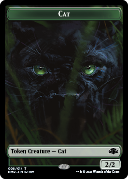 Zombie // Cat (008) Double-Sided Token [Dominaria Remastered Tokens] | Rook's Games and More