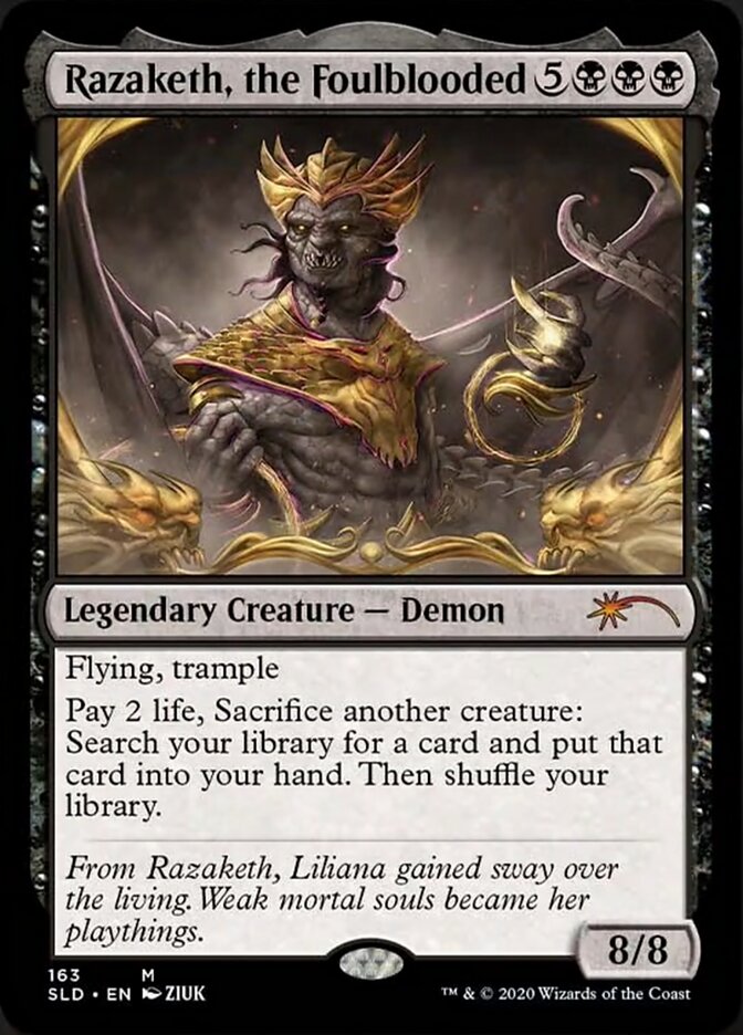 Razaketh, the Foulblooded (Foil Etched) [Secret Lair Drop Series] | Rook's Games and More