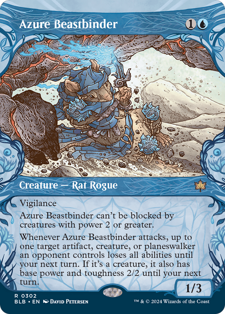 Azure Beastbinder (Showcase) [Bloomburrow] | Rook's Games and More