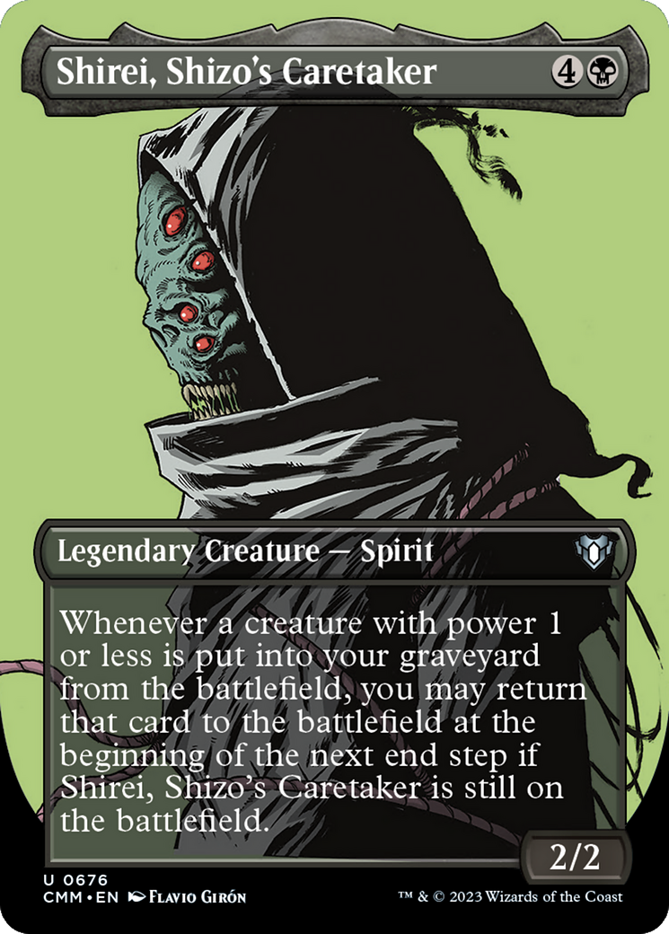 Shirei, Shizo's Caretaker (Borderless Profile) [Commander Masters] | Rook's Games and More