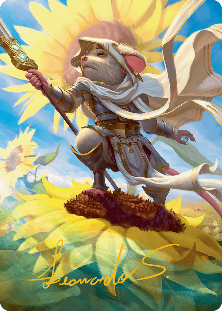 Elspeth, Sun's Champion Art Card (Gold-Stamped Signature) [Bloomburrow Art Series] | Rook's Games and More