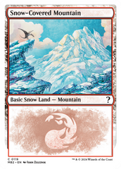 Snow-Covered Mountain (White Border) [Mystery Booster 2] | Rook's Games and More