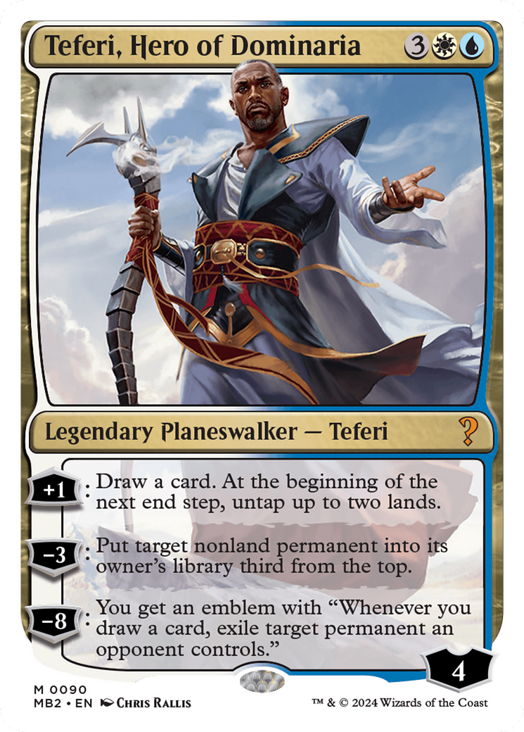 Teferi, Hero of Dominaria (White Border) [Mystery Booster 2] | Rook's Games and More