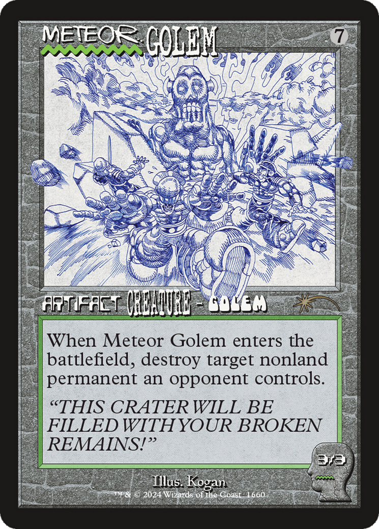 Meteor Golem (1660) (Rainbow Foil) [Secret Lair Drop Series] | Rook's Games and More