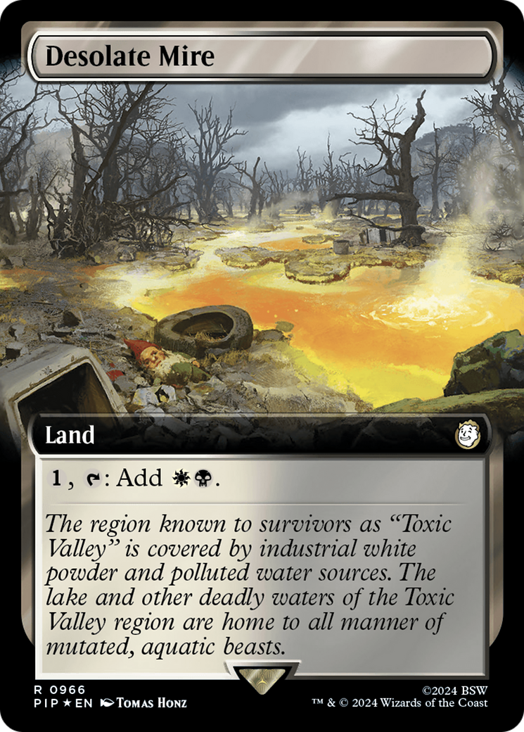 Desolate Mire (Extended Art) (Surge Foil) [Fallout] | Rook's Games and More