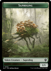 Saproling // Treasure Double-Sided Token [Bloomburrow Commander Tokens] | Rook's Games and More