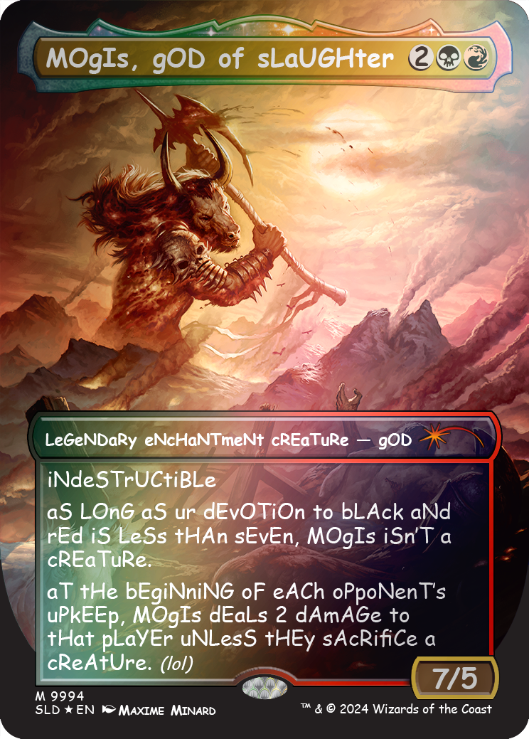 MOgIs, gOD of sLaUGHter (9994) (Rainbow Foil) [Secret Lair Drop Series] | Rook's Games and More