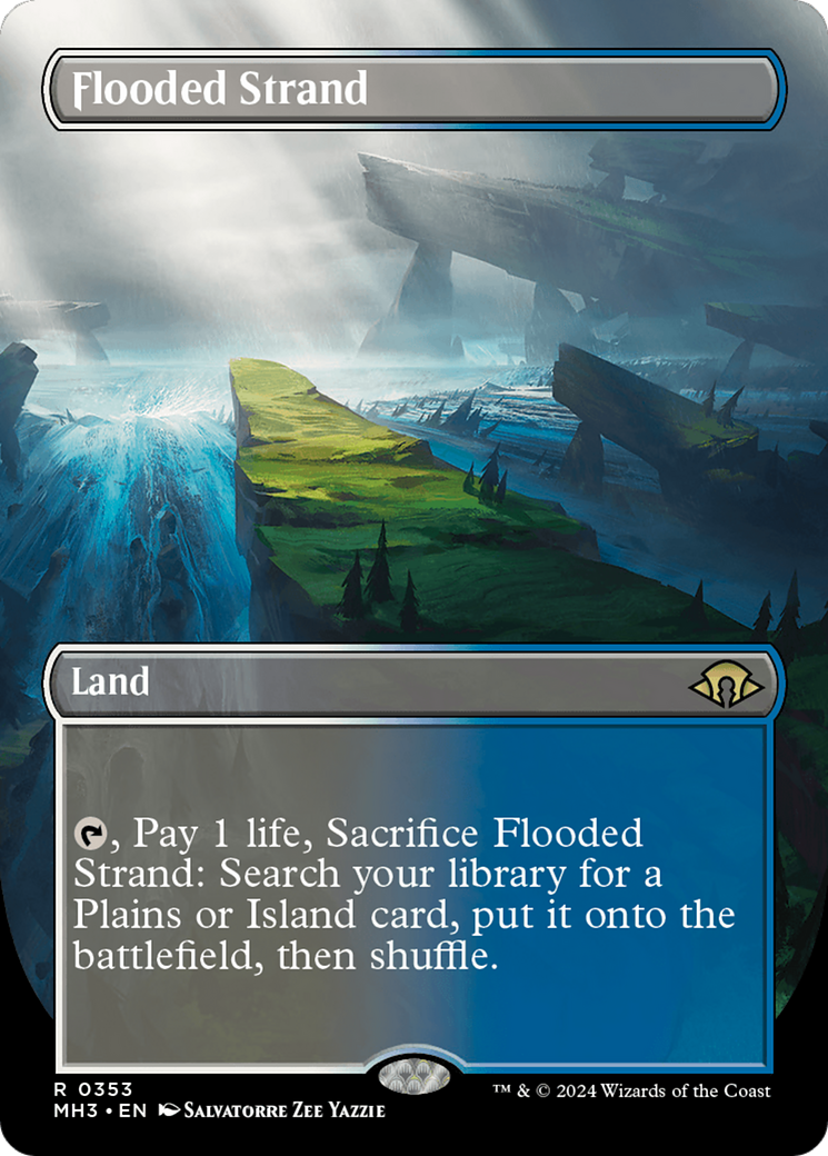 Flooded Strand (Borderless) [Modern Horizons 3] | Rook's Games and More