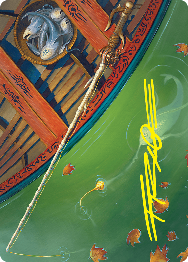 Fishing Pole Art Card (18/54) (Gold-Stamped Signature) [Foundations Art Series] | Rook's Games and More