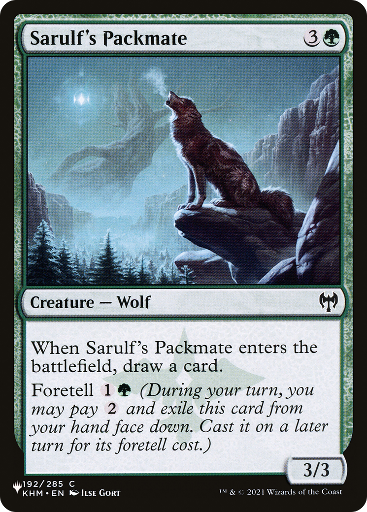 Sarulf's Packmate [The List] | Rook's Games and More