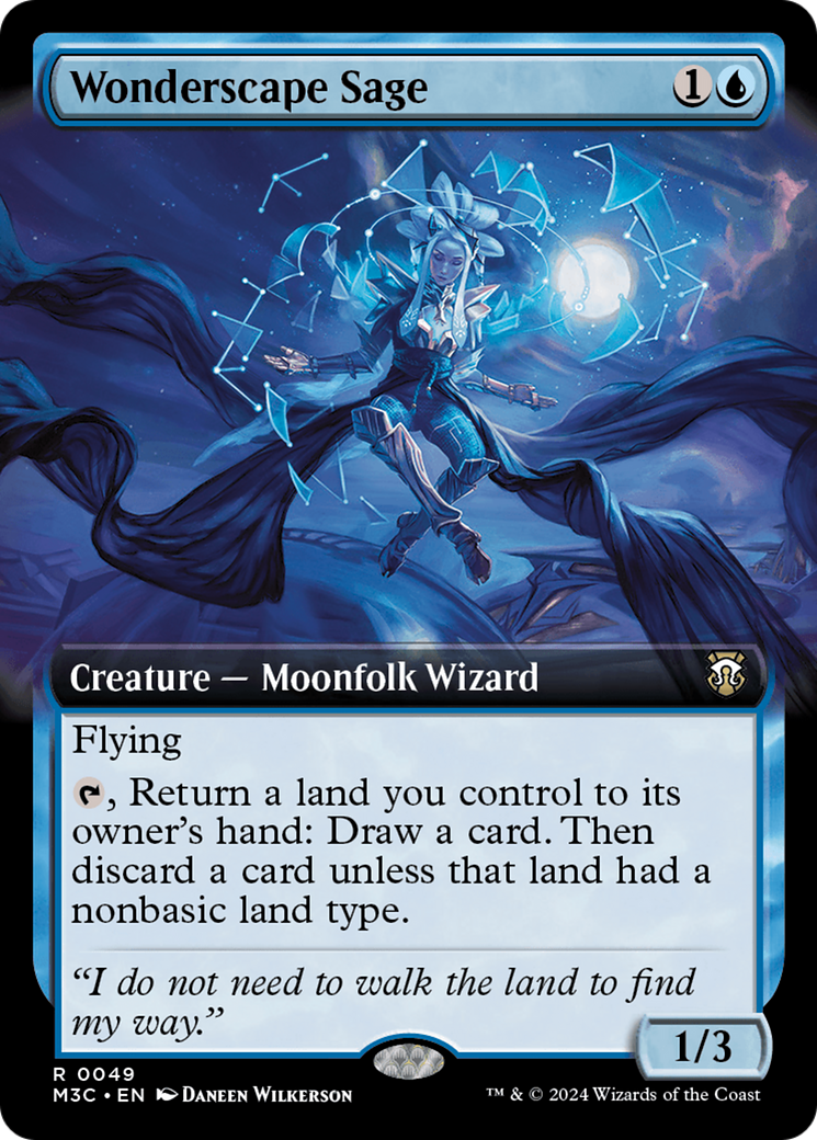 Wonderscape Sage (Extended Art) [Modern Horizons 3 Commander] | Rook's Games and More