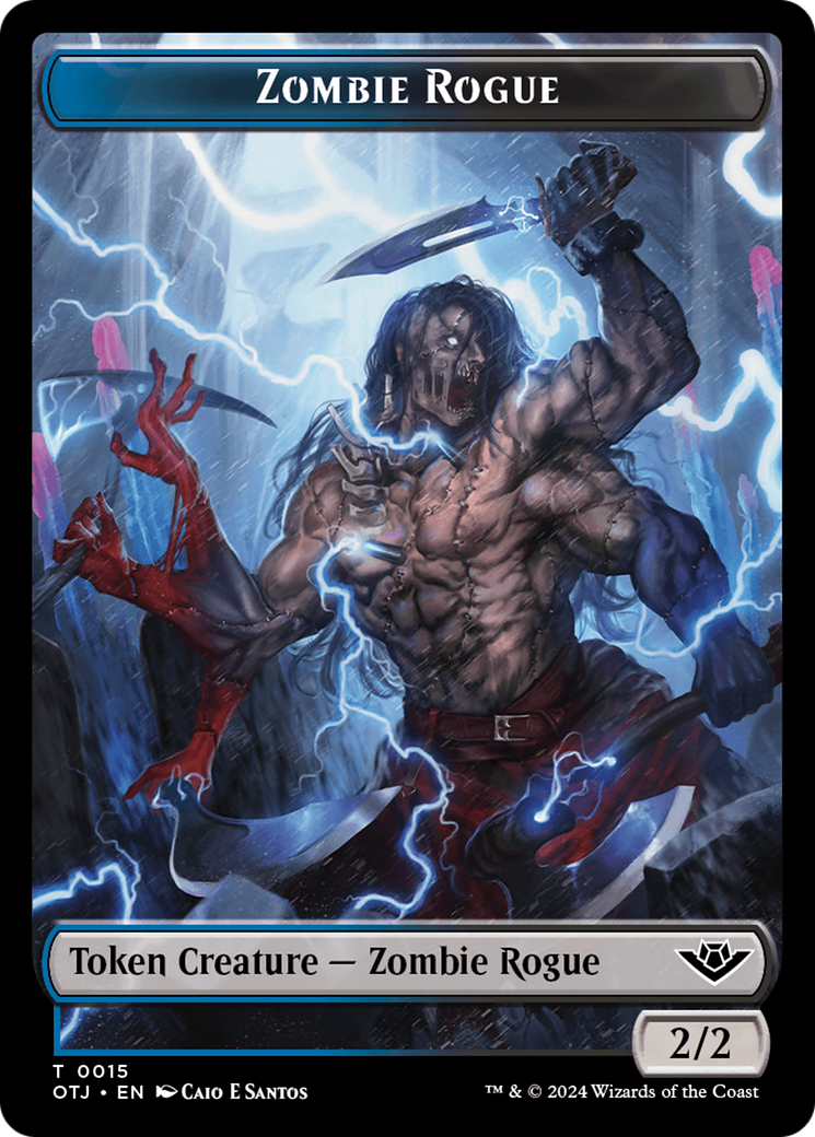 Mercenary // Zombie Rogue Double-Sided Token [Outlaws of Thunder Junction Tokens] | Rook's Games and More