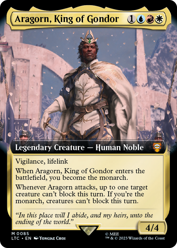 Aragorn, King of Gondor (Extended Art) [The Lord of the Rings: Tales of Middle-Earth Commander] | Rook's Games and More