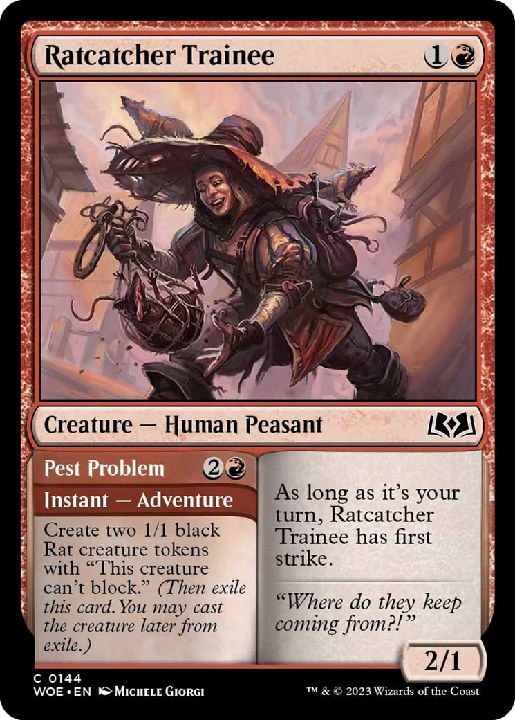 Ratcatcher Trainee // Pest Problem [Wilds of Eldraine] | Rook's Games and More