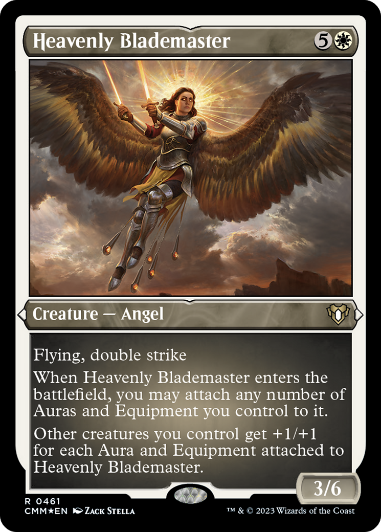 Heavenly Blademaster (Foil Etched) [Commander Masters] | Rook's Games and More