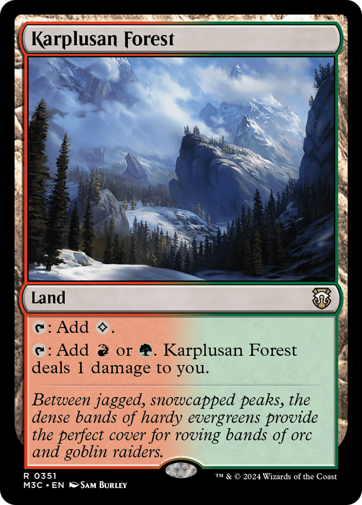 Karplusan Forest (Ripple Foil) [Modern Horizons 3 Commander] | Rook's Games and More