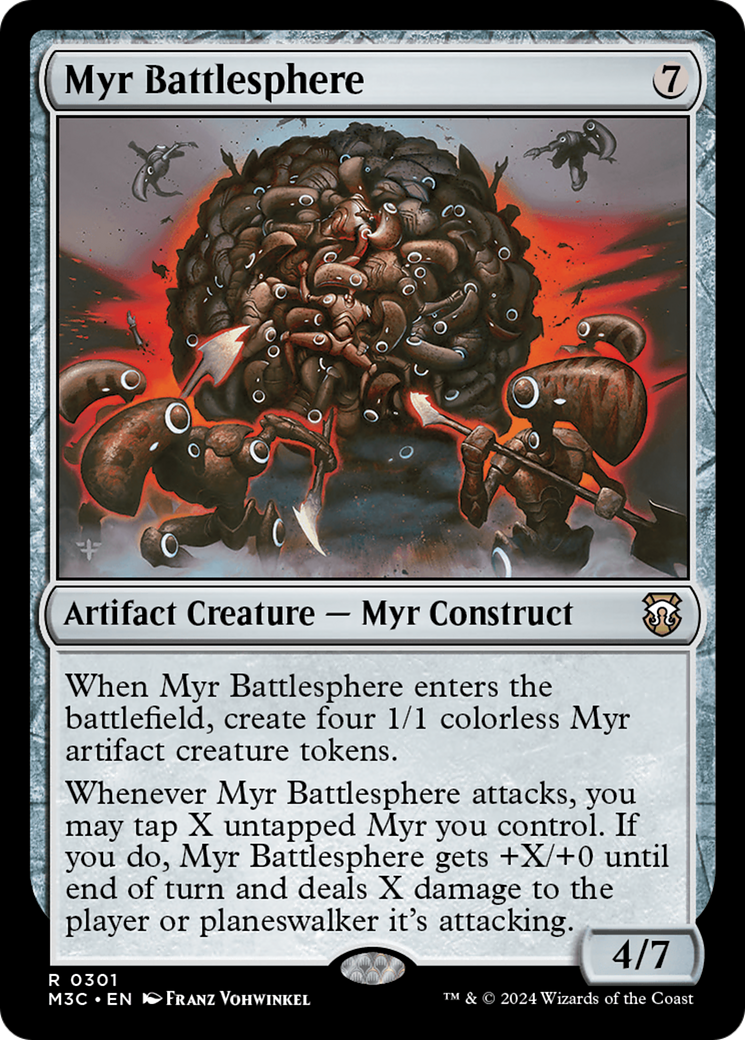 Myr Battlesphere (Ripple Foil) [Modern Horizons 3 Commander] | Rook's Games and More