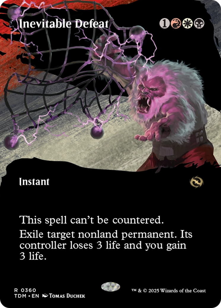 Inevitable Defeat (Borderless) [Tarkir: Dragonstorm] | Rook's Games and More