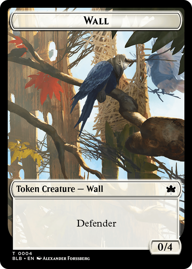 Wall // Intrepid Rabbit Double-Sided Token [Bloomburrow Tokens] | Rook's Games and More