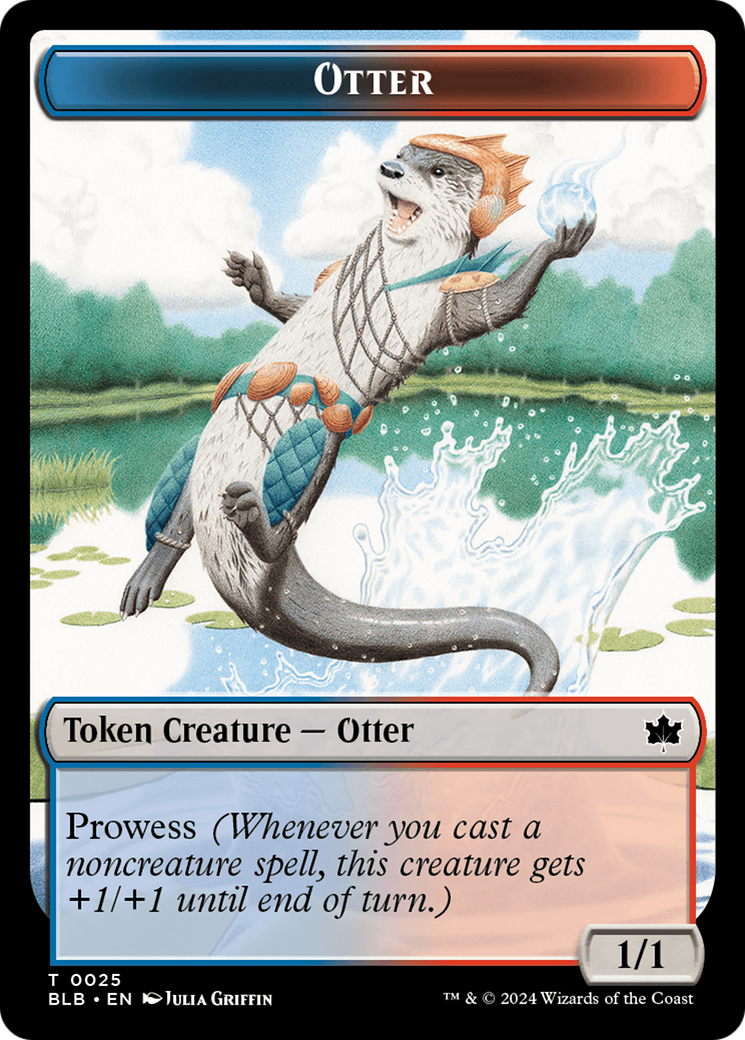 Otter // Thornplate Intimidator Double-Sided Token [Bloomburrow Tokens] | Rook's Games and More