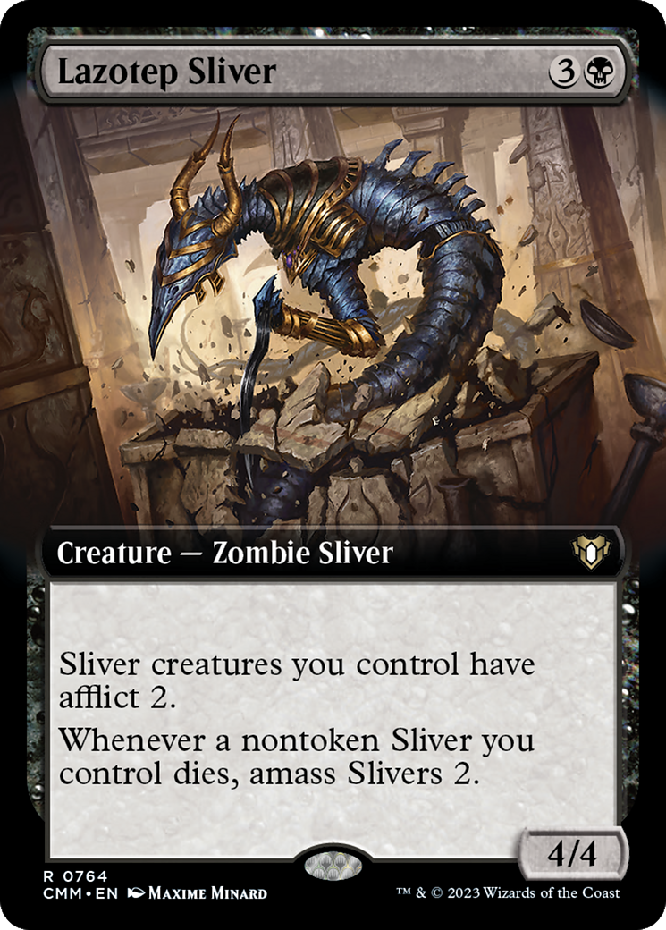 Lazotep Sliver (Extended Art) [Commander Masters] | Rook's Games and More