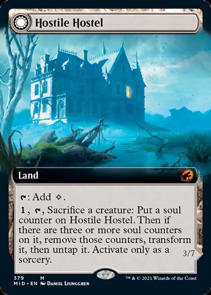 Hostile Hostel // Creeping Inn (Extended Art) [Innistrad: Midnight Hunt] | Rook's Games and More