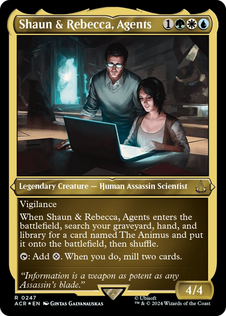 Shaun & Rebecca, Agents (Foil Etched) [Assassin's Creed] | Rook's Games and More