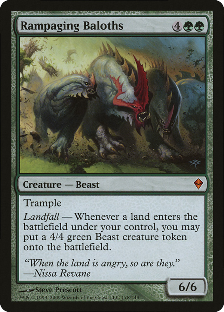 Rampaging Baloths (Zendikar) (Oversized) [Oversize Cards] | Rook's Games and More