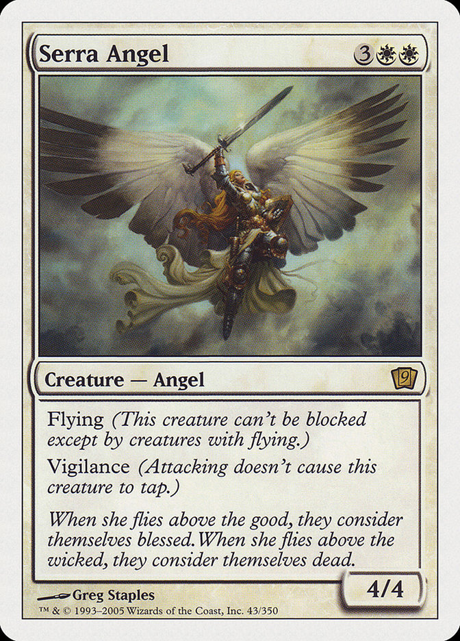 Serra Angel (9th Edition) [Oversize Cards] | Rook's Games and More