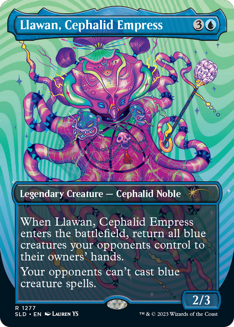 Llawan, Cephalid Empress (Borderless) [Secret Lair Drop Series] | Rook's Games and More