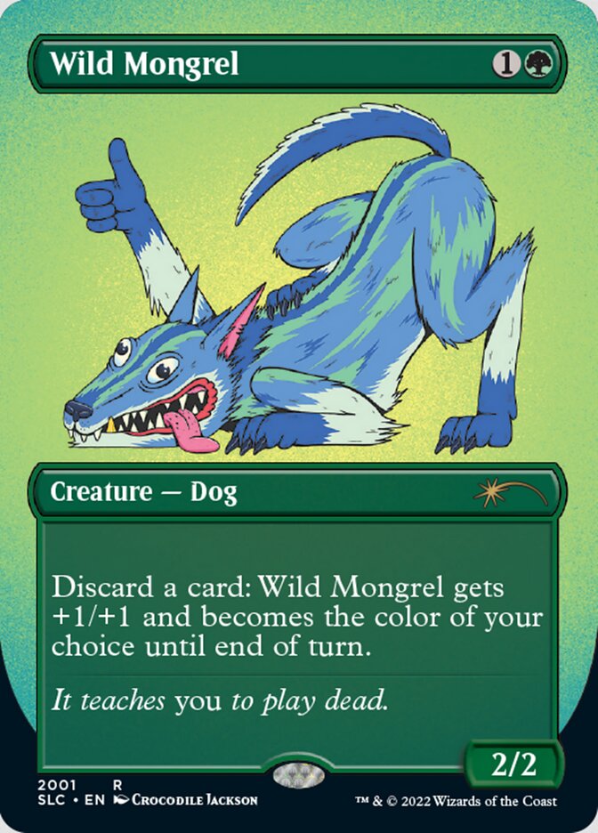 Wild Mongrel (Borderless) [Secret Lair Countdown Kit] | Rook's Games and More