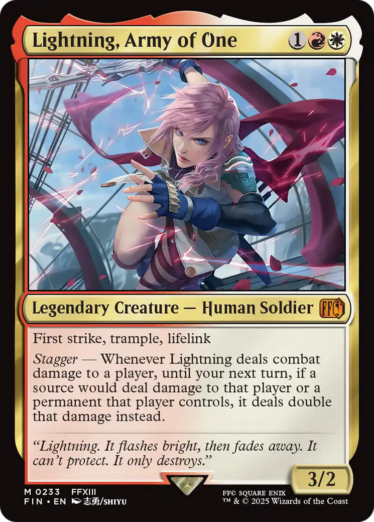 Lightning, Army of One [FINAL FANTASY] | Rook's Games and More