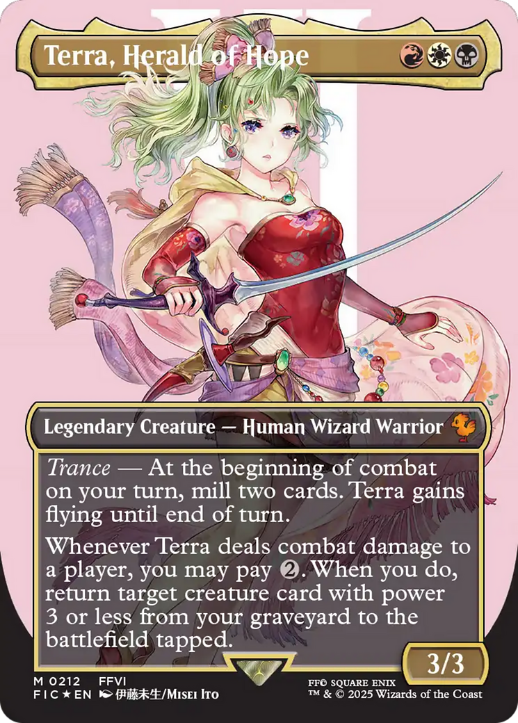 Terra, Herald of Hope (Borderless) (Surge Foil) [FINAL FANTASY Commander] | Rook's Games and More