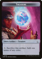 Treasure (20) // Teferi Akosa of Zhalfir Emblem Double-Sided Token [March of the Machine Tokens] | Rook's Games and More