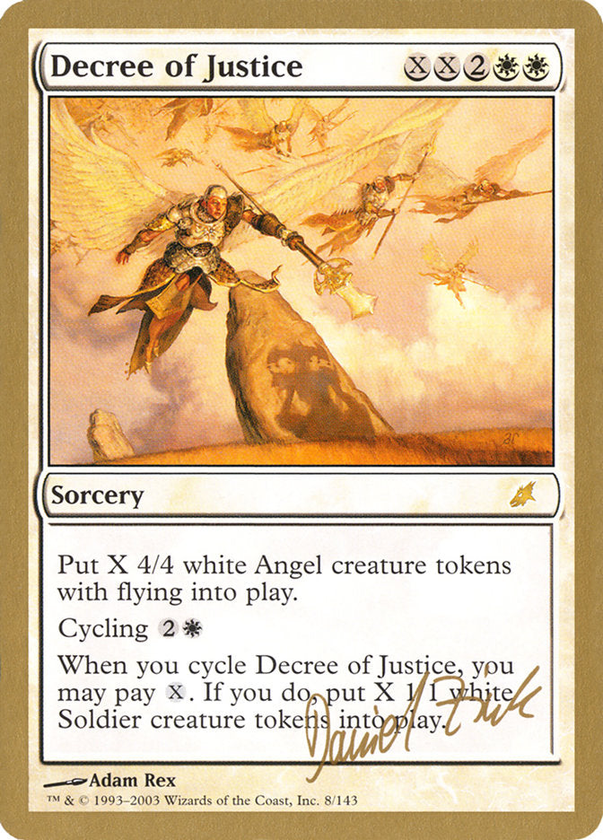 Decree of Justice (Daniel Zink) [World Championship Decks 2003] | Rook's Games and More