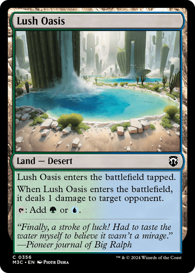 Lush Oasis (Ripple Foil) [Modern Horizons 3 Commander] | Rook's Games and More