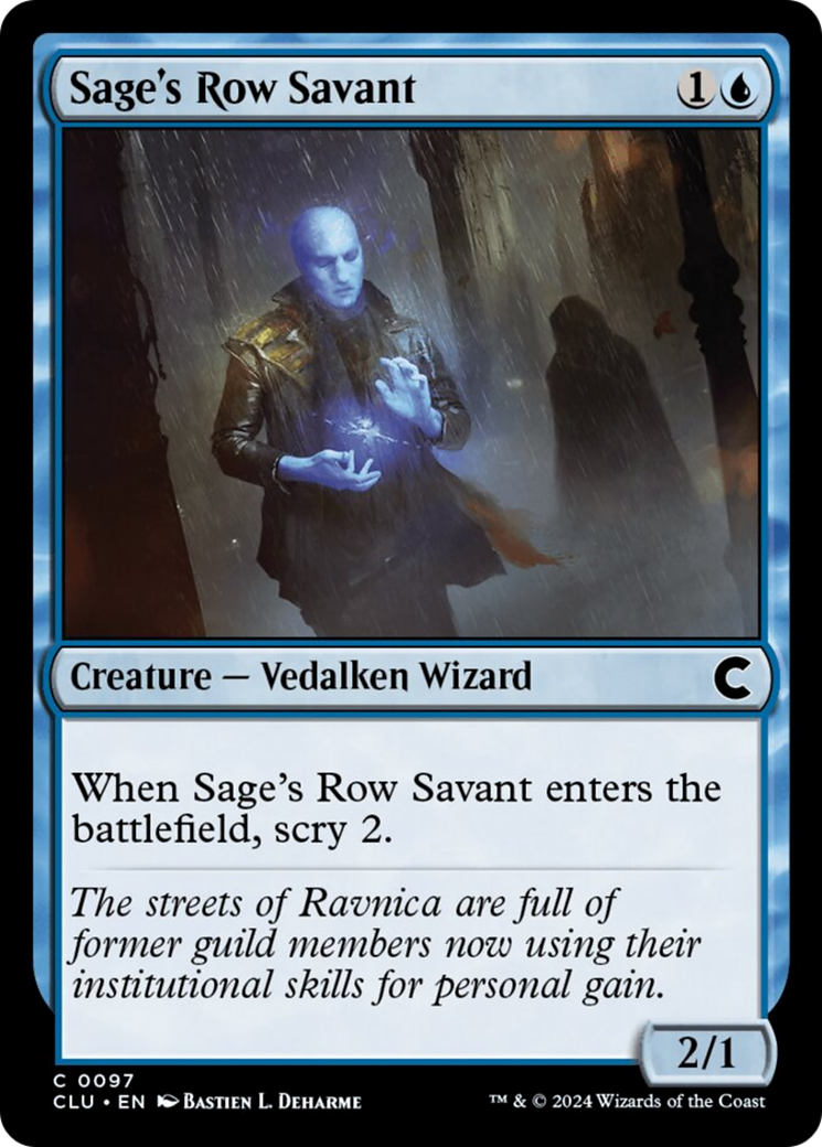 Sage's Row Savant [Ravnica: Clue Edition] | Rook's Games and More
