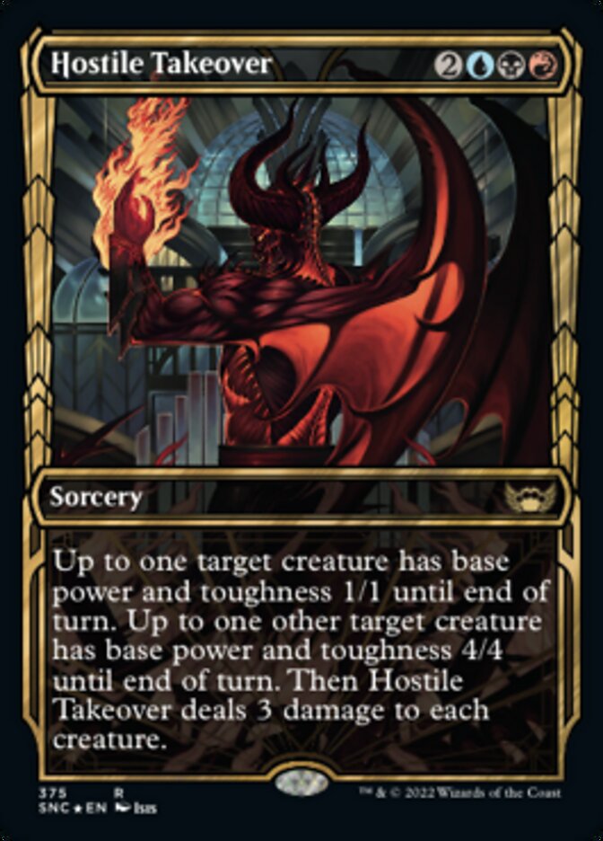 Hostile Takeover (Showcase Golden Age Gilded Foil) [Streets of New Capenna] | Rook's Games and More