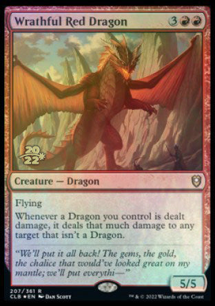 Wrathful Red Dragon [Commander Legends: Battle for Baldur's Gate Prerelease Promos] | Rook's Games and More