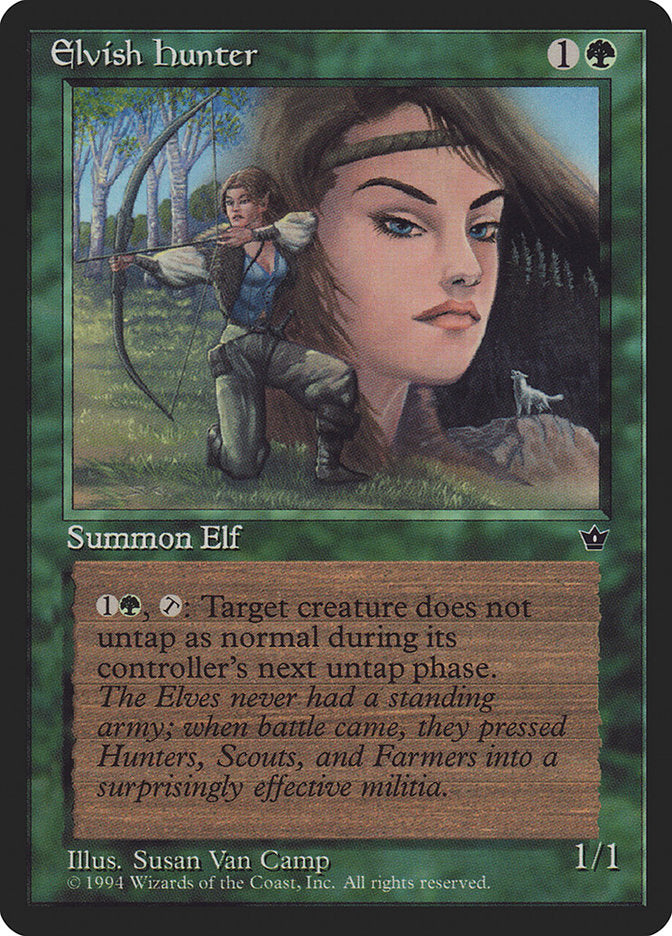 Elvish Hunter (Susan Van Camp) [Fallen Empires] | Rook's Games and More